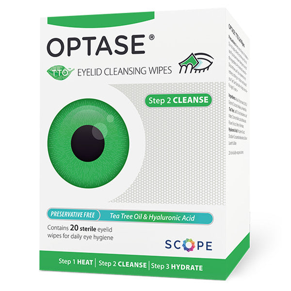OPTASE® TTO EyeLid Cleansing Wipes with Hyaluronic Acid